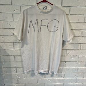 Vintage 90s MFG Girbaud White Single Stitch T-Shirt Unisex L